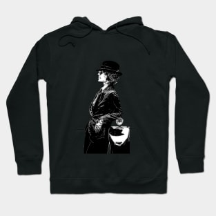 Polly Gray leans well dressed in sunglasses against a car as an abstract comic graphic peaky blinders (vers. 2) Hoodie